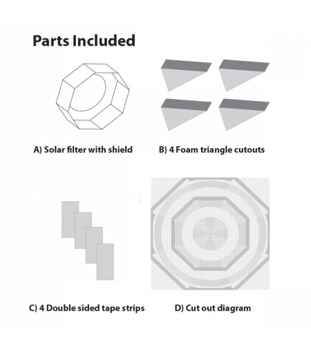 Telescope Solar Filter EXPLORE SCIENTIFIC Sun Catcher for 150-165mm