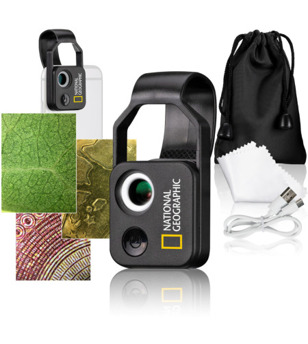 Handy microscope with CPL, 200x,  NATIONAL GEOGRAPHIC
