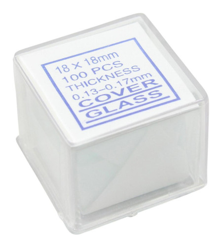 покровные стекла, 18x18 мм