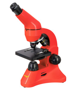 Microscope Levenhuk Rainbow 50L PLUS Orange 64x–1280x with experimental kit K50
