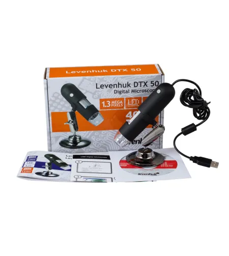 Mikroskopas, kompaktiškas skaitmeninis Levenhuk DTX 50 Digital 20x-400x