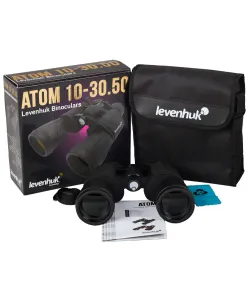 Levenhuk Atom 10-30x50  Компактный, Влагостойкий  Бинокль с Призмой Порро