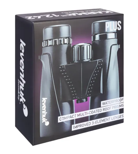 Levenhuk Karma PLUS 12x42  Компактный, Влагостойкий, Карманный Бинокль с Призмой Руф