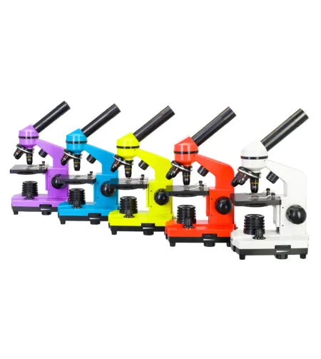 Mikroskopas Levenhuk Rainbow 2L Lime 40x-400x su eksperimento komplektu K50