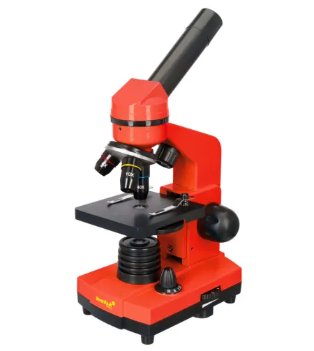 Mikroskopas Levenhuk Rainbow 2L Orange 40x-400x su eksperimento rinkiniu K50