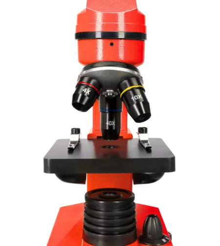 Mikroskopas Levenhuk Rainbow 2L Orange 40x-400x su eksperimento rinkiniu K50