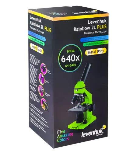 Микроскоп Levenhuk Rainbow 2L PLUS Аметист 64x - 640x с экспериментальным комплектом K50
