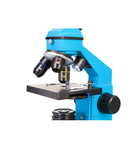 Microscope Levenhuk Rainbow 2L PLUS Azure 64x - 640x with experiment kit K50
