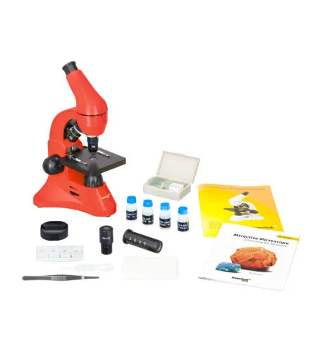 Microscope Levenhuk Rainbow 50L Orange 40x - 800x with experimental kit K50