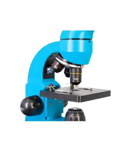 Mikroskopas Levenhuk Rainbow 50L PLUS Azure 64x–1280x su eksperimentiniu rinkiniu K50
