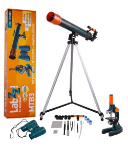 Mikroskopo, teleskopo ir žiūronų rinkinys Levenhuk LabZZ MTB3  su eksperimentiniu rinkiniu