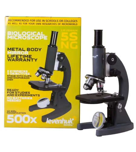 Микроскоп Levenhuk 5S NG, монокулярный 40x-500x