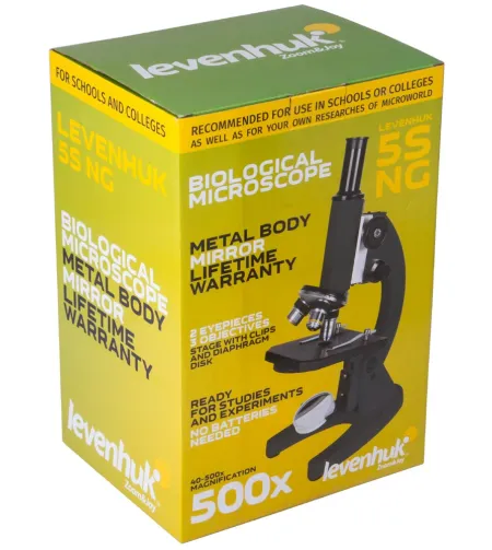 Микроскоп Levenhuk 5S NG, монокулярный 40x-500x