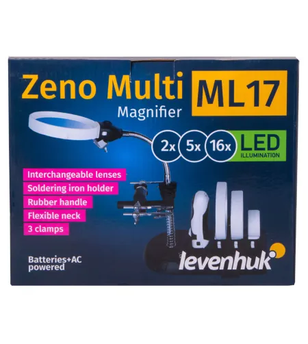 Levenhuk Zeno Multi ML17 Black Magnifier 2/5/16x