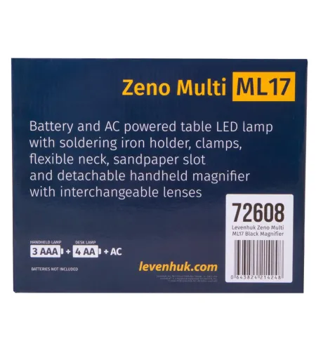 Levenhuk Zeno Multi ML17 Black Magnifier 2/5/16x