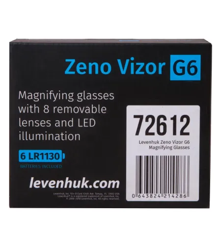 Levenhuk Zeno Vizor G6 Magnifying Glasses 10/15/20/25x