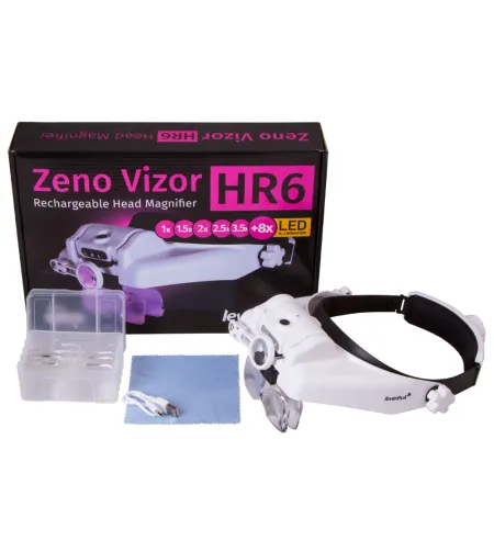 Levenhuk Zeno Vizor HR6 Head Rechargeable Magnifier 1.5x/2x/2.5x/3x/3.5x/8x