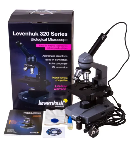 Skaitmeninis monokulinis mikroskopas Levenhuk D320L BASE 3M