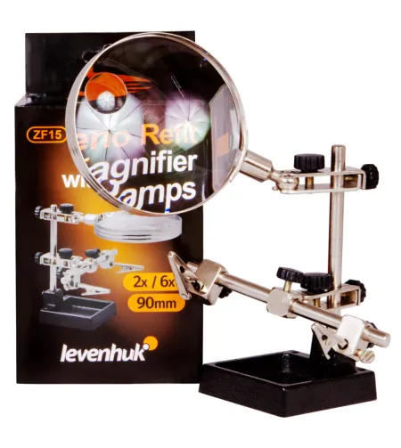 Настольная Лупа Levenhuk Refit ZF15 90 мм 2x- 6x