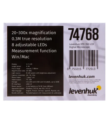 Цифровой Микроскоп Levenhuk DTX 350 LCD 20x-300x