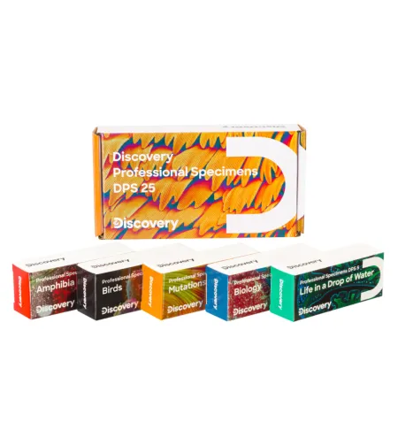 Mikropreparatų rinkinys Discovery Prof DPS 25. "Biologija, paukščiai ir kt."