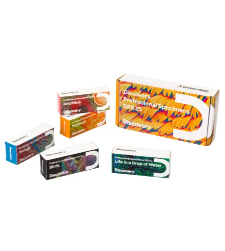 Mikropreparatų rinkinys Discovery Prof DPS 25. "Biologija, paukščiai ir kt."