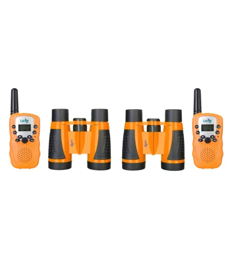 Walkie Talkie and Binoculars Set, Levenhuk LabZZ WTT10, Orange