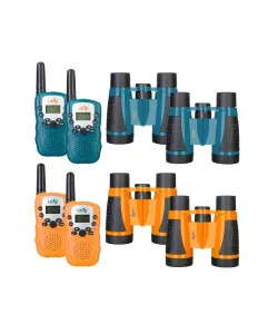 Walkie Talkie and Binoculars Set, Levenhuk LabZZ WTT10, Orange