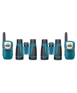 Walkie Talkie and Binoculars Set, Levenhuk LabZZ WTT10, Blue