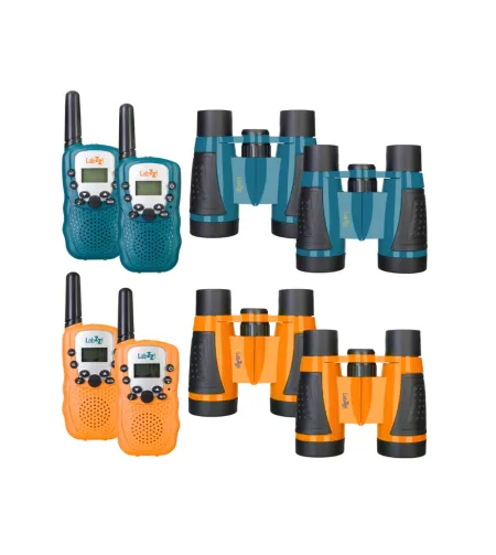 Walkie Talkie and Binoculars Set, Levenhuk LabZZ WTT10, Blue