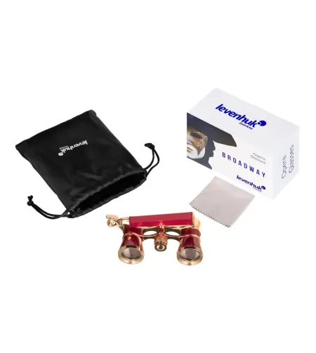 Levenhuk Broadway 325E Lorgnette operos žiūronai bordo-auksinė