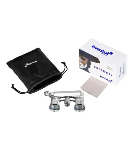 Levenhuk Broadway 325E Lorgnette operos žiūronai sidabrinė