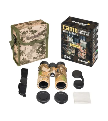 Levenhuk Camo Pine 10x42 Binoculars with Reticle