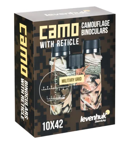 Levenhuk Camo Maple 10x42 Binoculars with Reticle