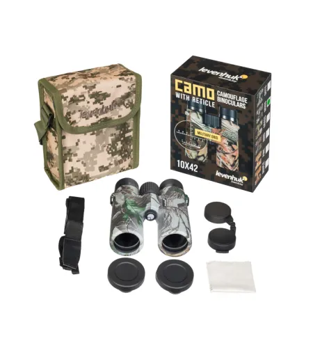 Levenhuk Camo Moss 10x42 Binoculars with Reticle