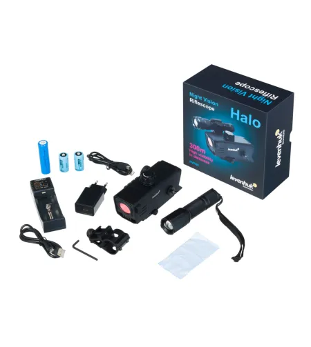 Levenhuk Halo NVR50 skaitmeninis naktinio matymo monokuliaras su taikiklio laikikliu