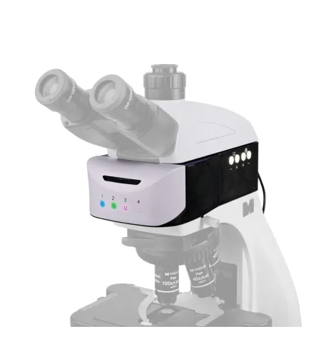 MAGUS Epi-FL04M LED Epi-fluorescencinis priedas, fluorescenciniai filtro kubeliai B/G/UV
