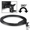 BRESSER STR-48B Bi-Color LED Ring Lamp 48W with Dimmer and Support for Camera and Smartpho