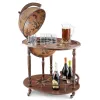 Trolley globe Zoffoli with drink cabinet and tray Giasone
