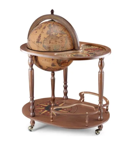 Trolley globe Zoffoli with drink cabinet and tray Giasone