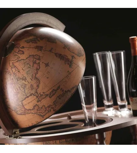 Trolley globe Zoffoli with drink cabinet and tray Giasone
