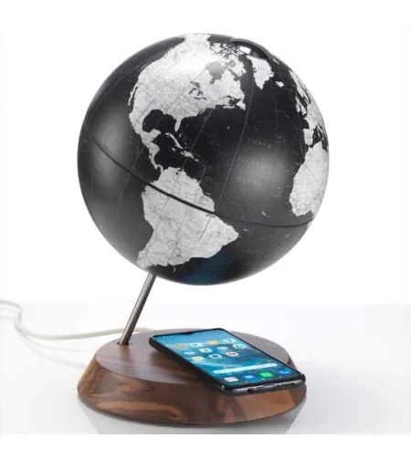 Desk globe Zoffoli with integrated wireless charging Bridge Black