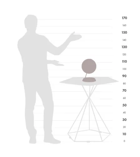Desk globe Zoffoli with integrated wireless charging Bridge