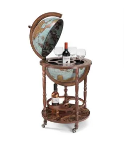 Elegantiškas baro gaublys Zoffoli su ratukais Minerva Blue Ocean