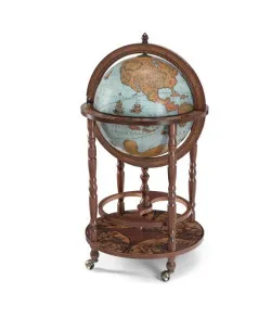 Elegantiškas baro gaublys Zoffoli su ratukais Minerva Blue Ocean