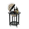 Elegance design bar globe Zoffoli on casters Noir