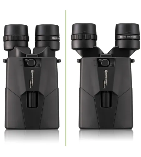BRESSER 16x42 STABILIZER OIS žiūronai su vaizdo stabilizatoriumi