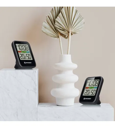 BRESSER Climate Monitor Thermometer/Hygrometer DCF Three-piece Set black