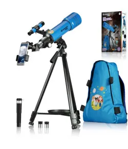 BRESSER JUNIOR Refracting Telescope 70/400 with Backpack blue