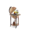 Da Vinci floorstanding globe drinks cabinet Zoffoli on wheels Rust